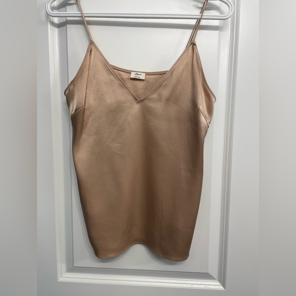 Aritzia Satin Camisole in Bronze